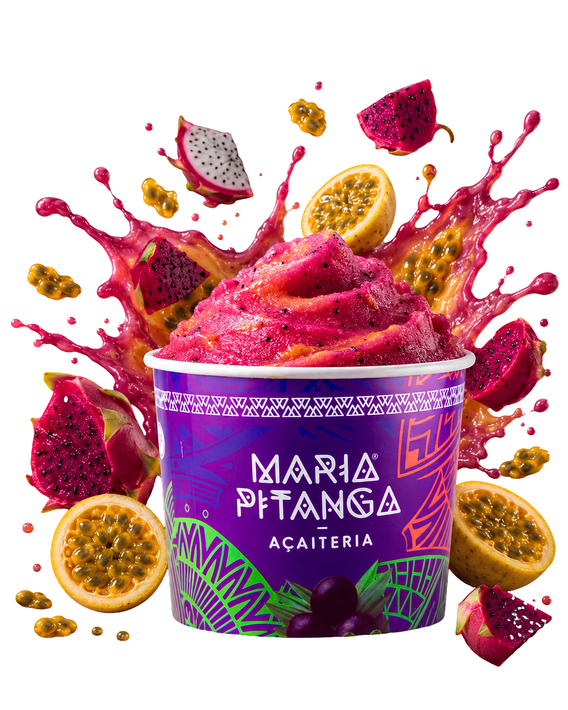 Copo de sorbet Maria Pitanga com splash de fruta